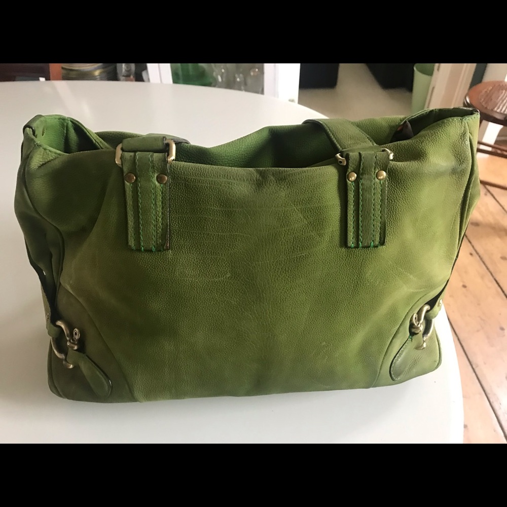 Burberry Green Suede Bag